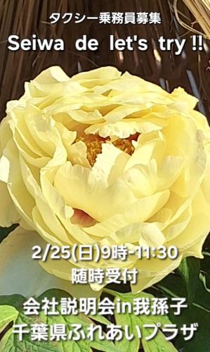 2/25(日) 9:00-11:30 我孫子de会社説明会