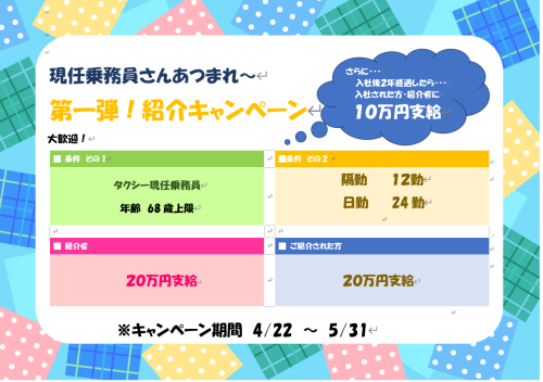 第一弾　紹介キャンペーン