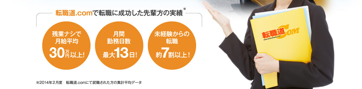 転職道.comで転職に成功した先輩方の実績